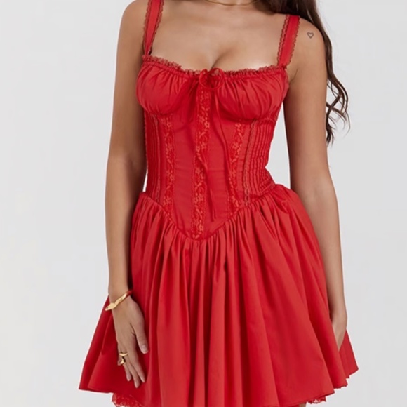 House of CB PIETRA CHERRY CORSET MINI DRESS - Picture 3 of 3